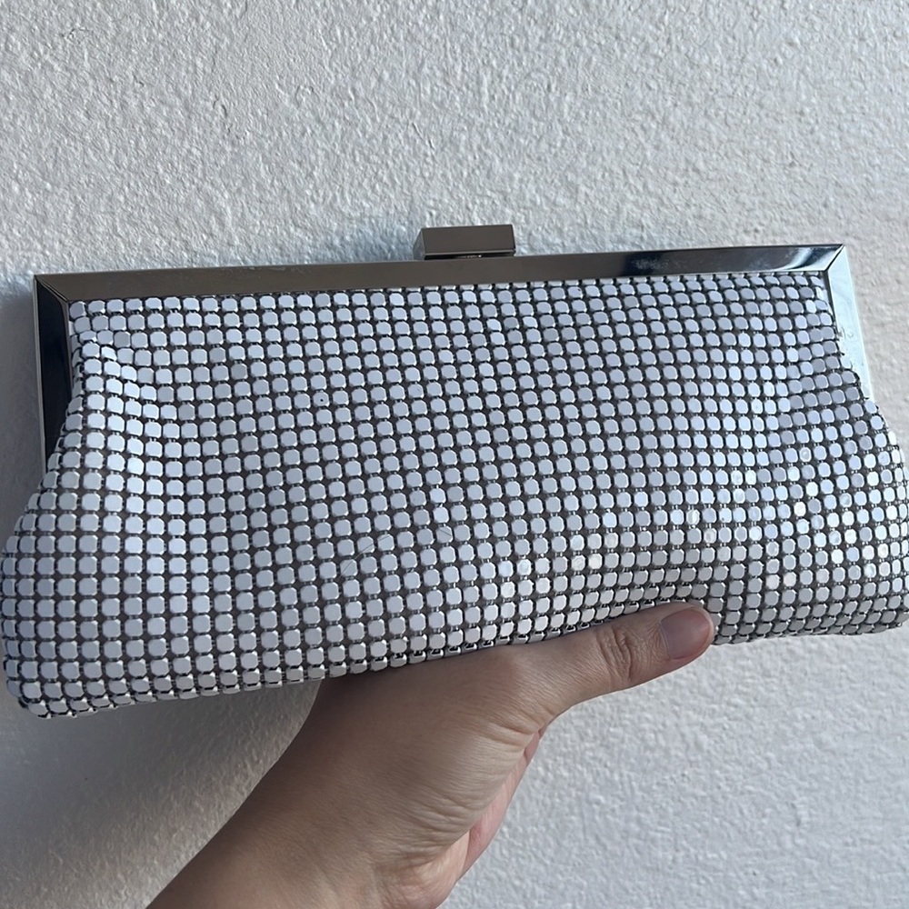 White beaded clutch